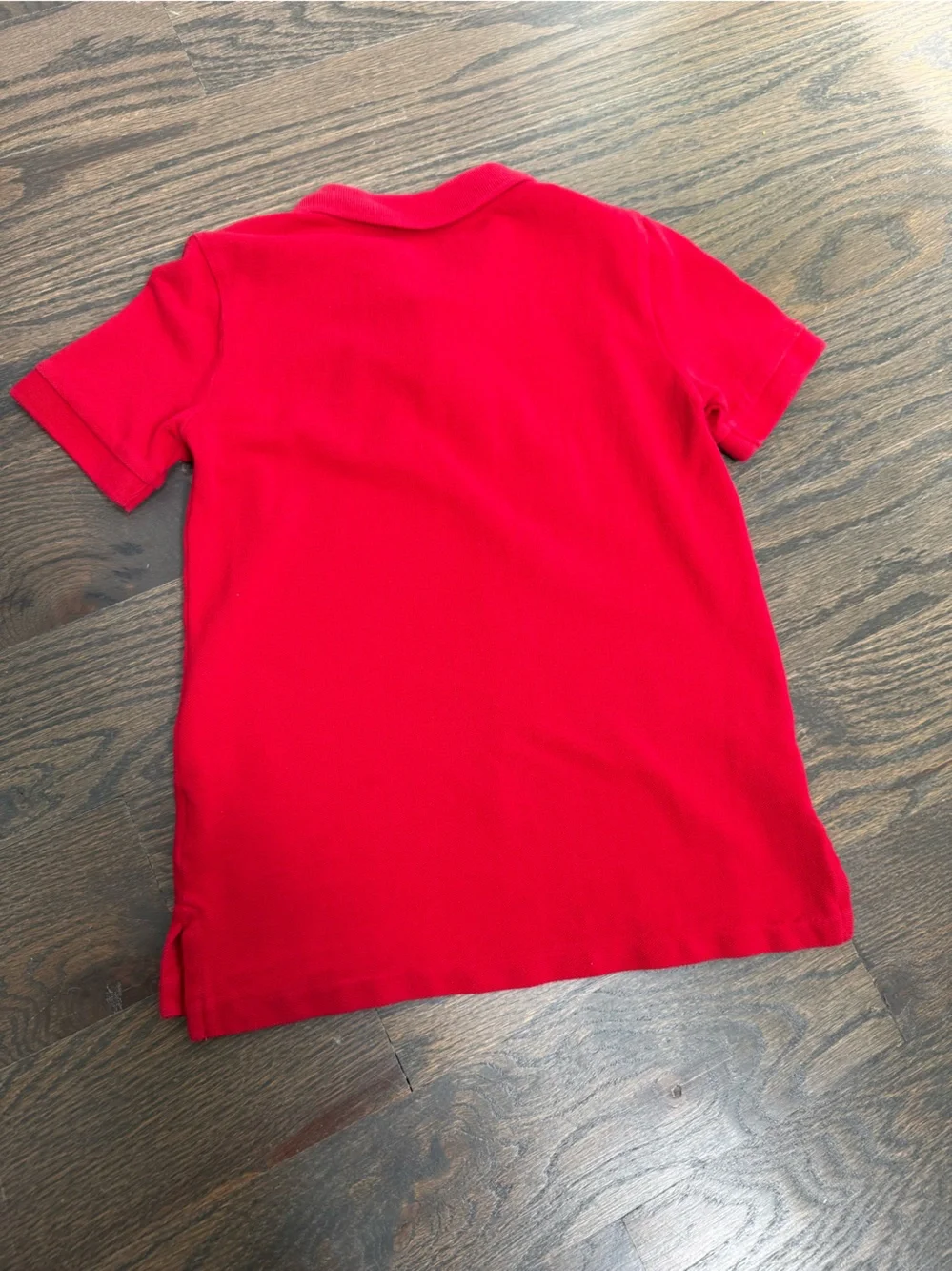 Ralph Lauren Red Polo with Navy Pony & Sleeve Number